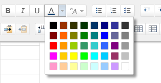 example of expanded more colors button for text